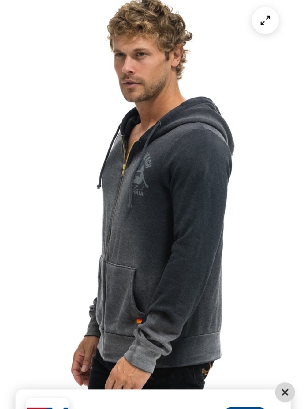 Aviator Nation/Faded Smoke/Venice Surfer Zip Hoodie/NEW! SEALED! NEVER WORN! XXL - Picture 7 of 16